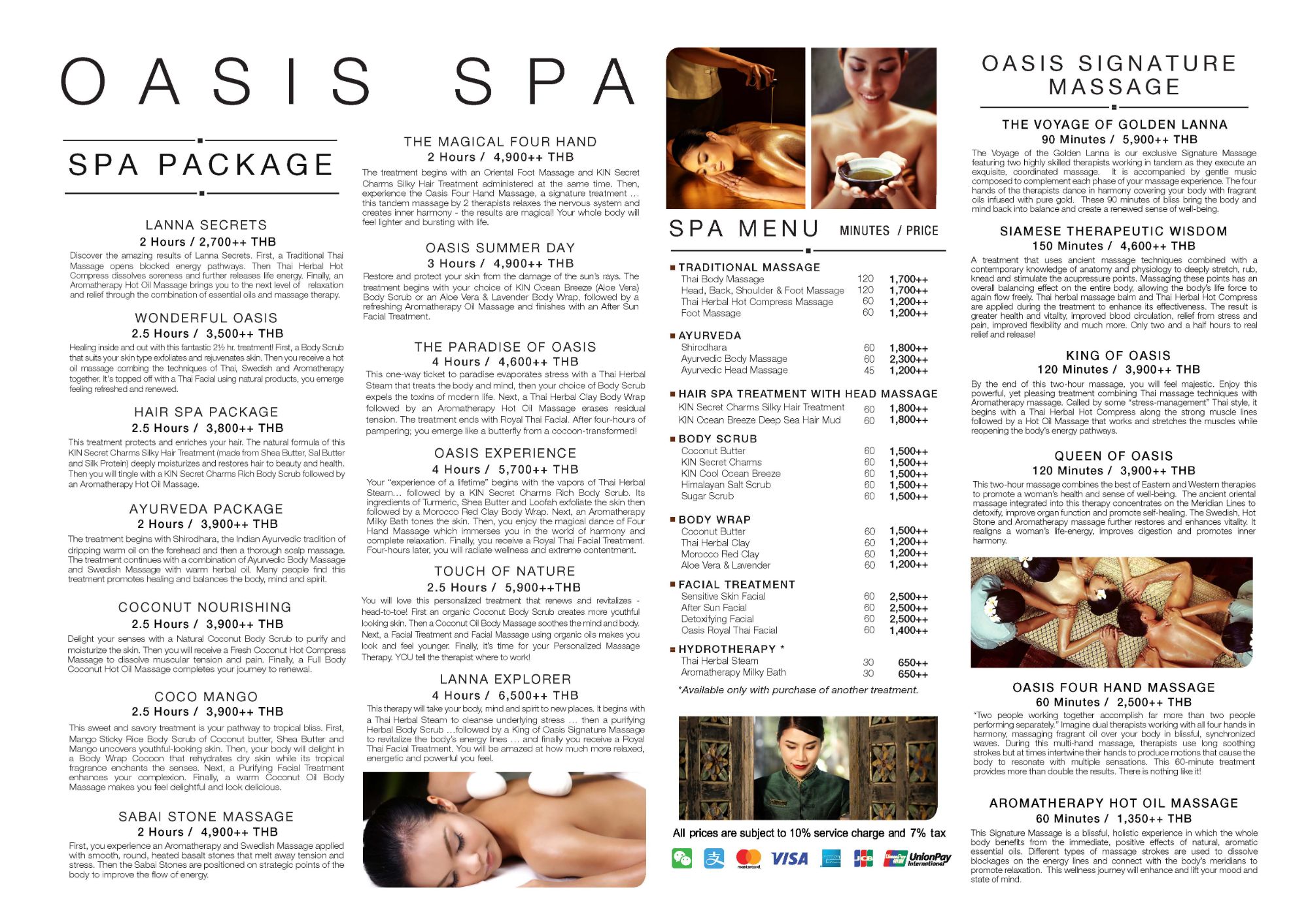 Oasis spa Thong Lor_menu_picture