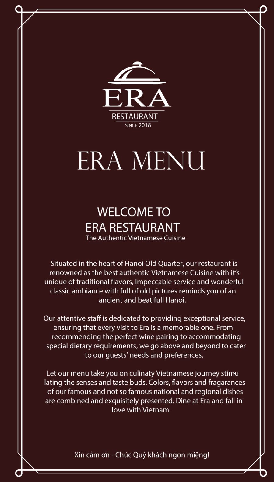 Era Restaurant_menu_picture