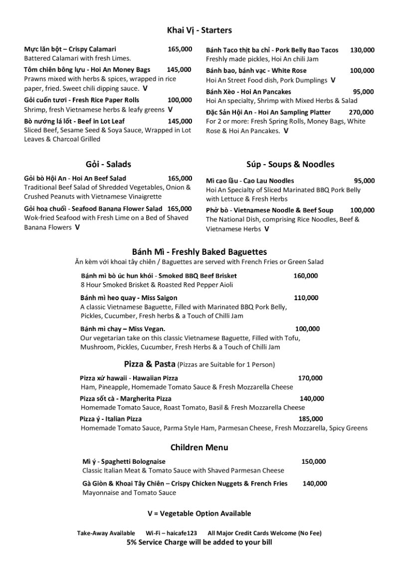 Hai Café Restaurant Bar & Grill_menu_picture