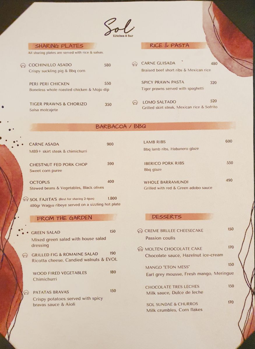 Sol Kitchen & Bar_menu_picture