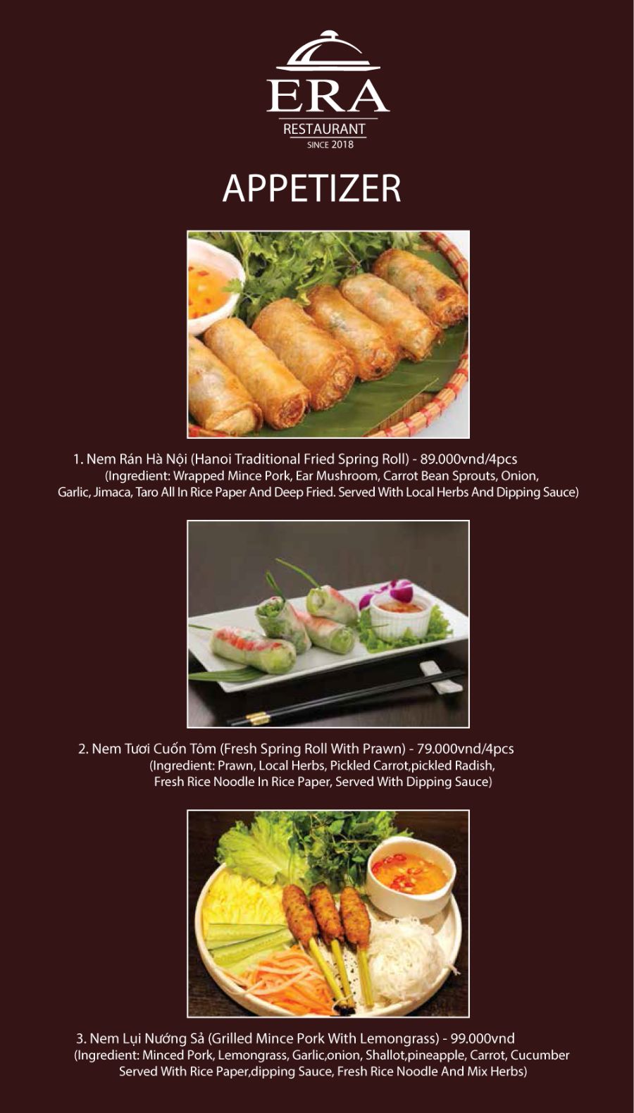 Era Restaurant_menu_picture