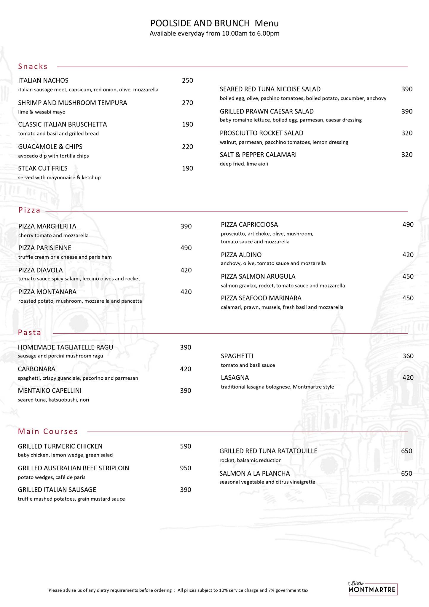 Bistro Montmartre_menu_picture