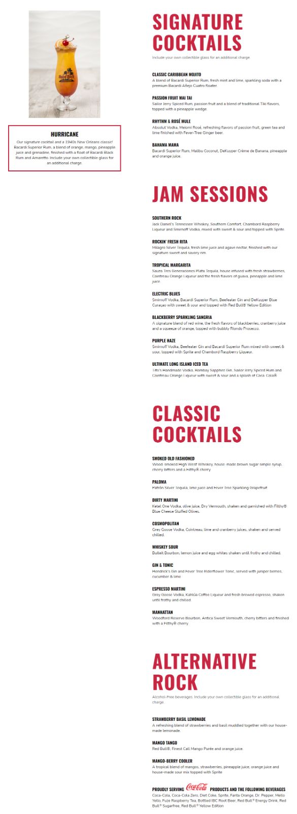 Hard Rock Cafe - Honolulu_menu_picture